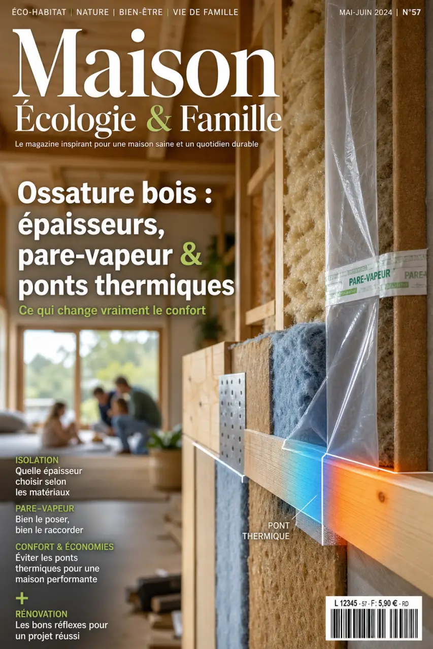 Ossature bois : les épaisseurs, le pare-vapeur et les ponts thermiques qui font vraiment la différence