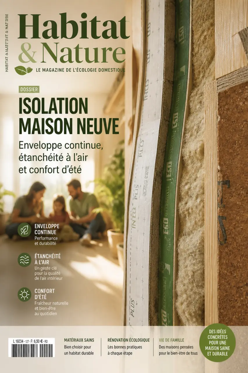 Isolation maison neuve : enveloppe continue, étanchéité à l’air et confort d’été