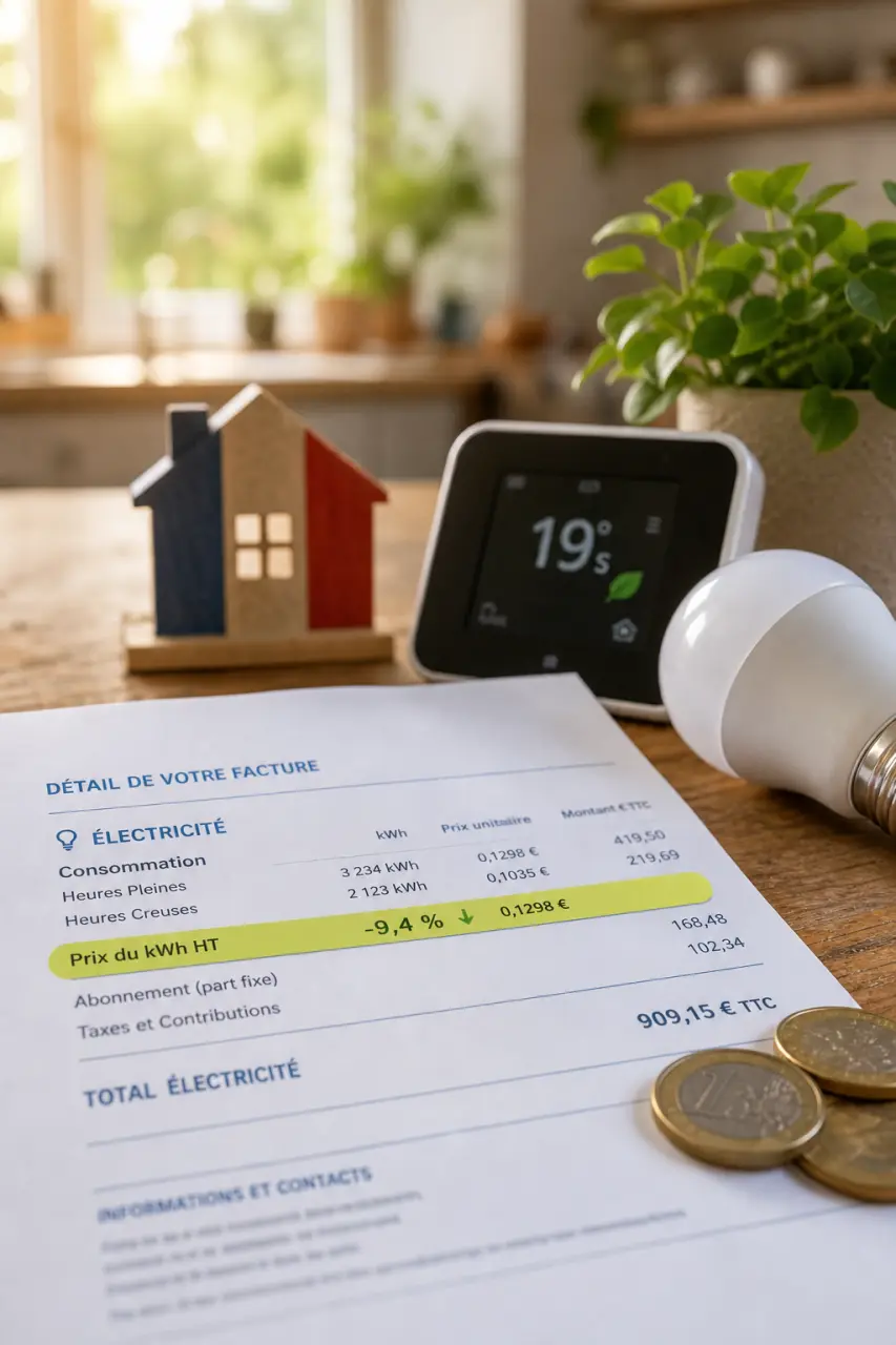 Baisse de facture d’électricité en France : pourquoi le kWh baisse sans faire tomber la facture