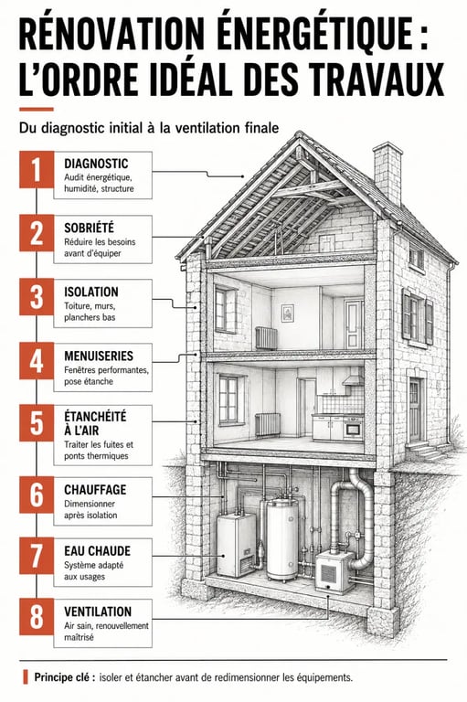 Étapes de rénovation énergétique pour une maison ancienne