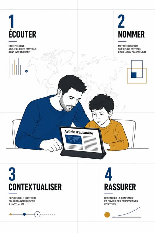 Comment apprendre aux enfants a decrypter l actualite en famille avec un parent, une carte du monde et des repères simples