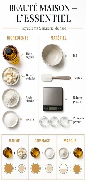 Faire ses produits de beauté avec les ingrédients et le matériel essentiels